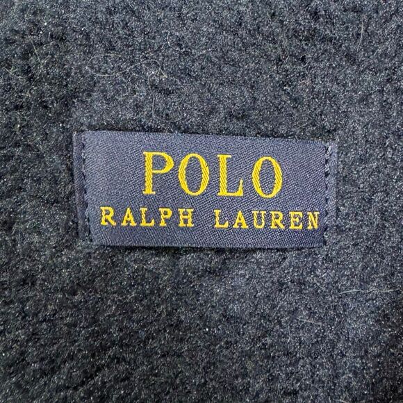 NWOT Ralph Lauren Klarence Microsuede Scuff Slipper Navy Big Pony Size 12 Plaid - Picture 6 of 8